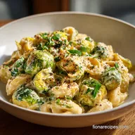 Brussels Sprouts Alfredo for 4 Servings: Silky Creamy Pasta