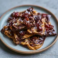 Chocolate Date Bark with Peanut Butter