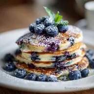 Fluffy Blueberry Pancakes Recipe for 4 Servings