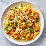 Garlic Butter Shrimp Pasta Recipe for 4 Servings