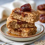 Healthy Oatmeal Date Bars for 9 Servings