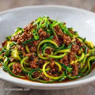 Zucchini Noodle Beef Stir Fry for 4