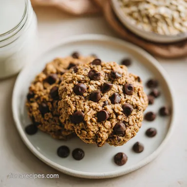 3 Ingredient Banana Oatmeal Cookie with Chocolate Chips in 22 Minutes