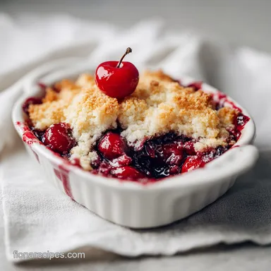 3 Ingredient Cherry Dump Cake Recipe with Melted Butter (50 Min) Recipe Card