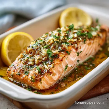 Baked Salmon with Garlic and Dijon for 4 Servings Recipe Card