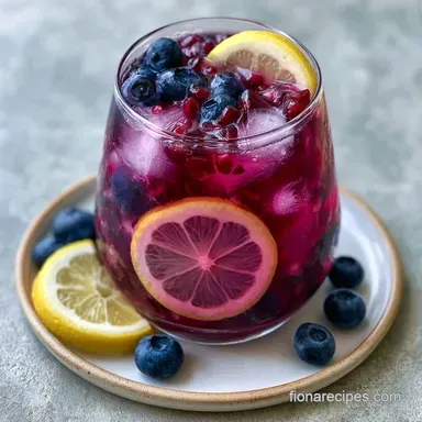 Blueberry Lemonade Recipe with Honey Recipe Card
