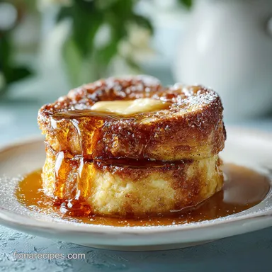 French Toast Casserole: Caramelized Bake Recipe Card