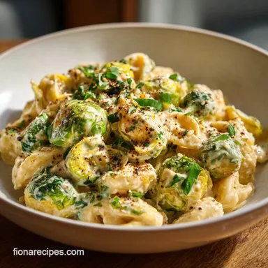 Brussels Sprouts Alfredo for 4 Servings: Silky Creamy Pasta