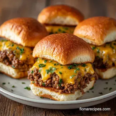 Cheesy Beef Sliders in 30 Minutes Recipe Card