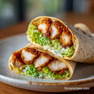 Chicken Caesar Wrap Recipe in 15 Minutes Recipe Card