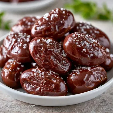 Chocolate Covered Dates with Almonds Recipe Card
