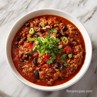 Homemade Chili Recipe with Beans in 1H 35M Recipe Card