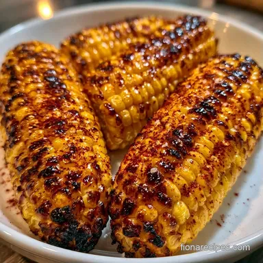 Corn On the Cob Grilled for 4 Servings Recipe Card