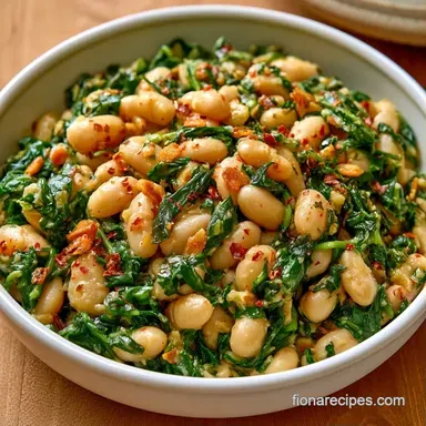 Creamy Beans and Greens One-Pot Recipe Card