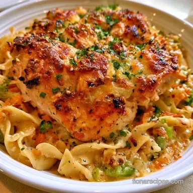 Chicken Noodle Casserole in 45 Minutes Recipe Card
