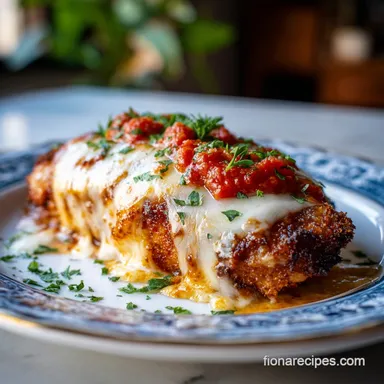 Chicken Parmesan Recipe for 4 Servings: Crispy and Golden Recipe Card