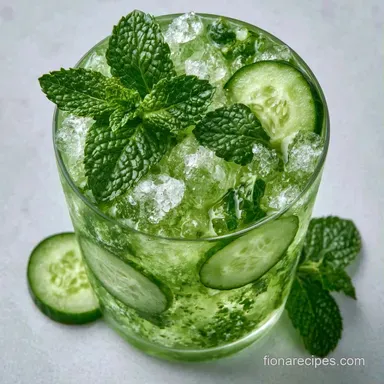 Cucumber Mint Lemonade for 6 Servings Recipe Card
