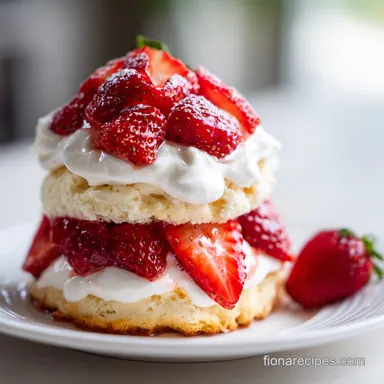 Strawberry Shortcake Recipe: Fluffy Biscuits Recipe Card