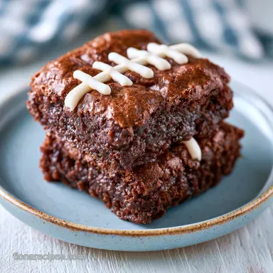 Football Brownies in 30 Minutes Recipe Card