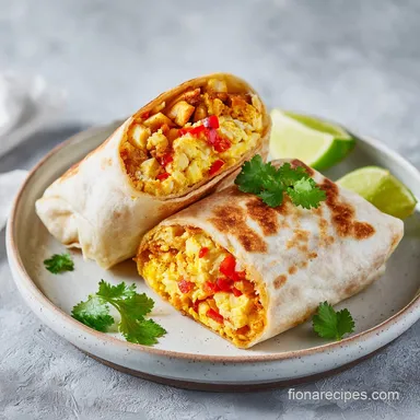 Freezer Breakfast Burritos for 10 Servings Recipe Card