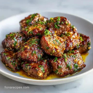 Steak Bites for 2 Servings Recipe Card