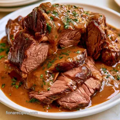 Garlic Powder Pot Roast for 8 Servings Recipe Card