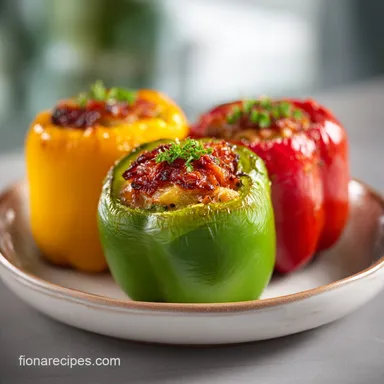 Stuffed Bell Peppers Recipe for 6 Servings