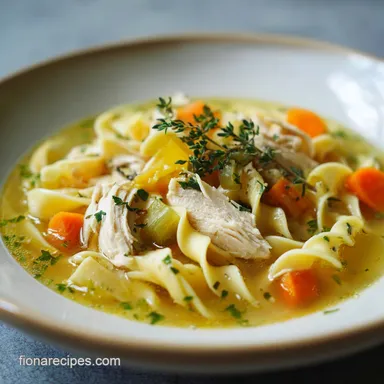 Homemade Chicken Noodle Soup in 45 Minutes Recipe Card