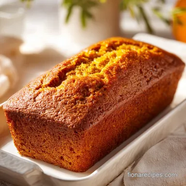 Pumpkin Bread Recipe: A Moist Loaf for 10 Servings Recipe Card