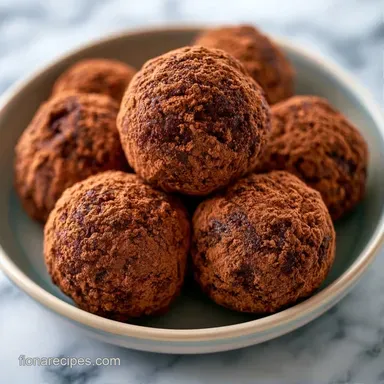 No Bake Cocoa Date Truffles in 30 Min Recipe Card