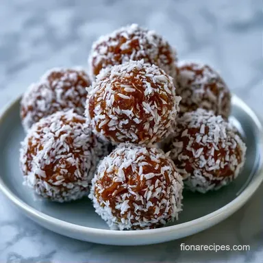 No Bake Coconut Date Balls in 10 Minutes Recipe Card