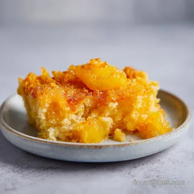 Pineapple Dump Cake Cobbler: Golden Baked Dessert for 12 Recipe Card