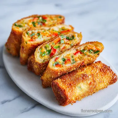Pork Mushroom Egg Rolls: Crispy Golden Recipe Card