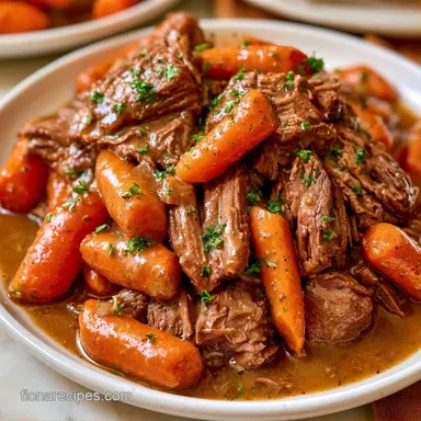 Pot Roast with Baby Carrots (6 Servings) Recipe Card