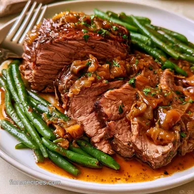Pot Roast with Green Beans: Slow-Cooked