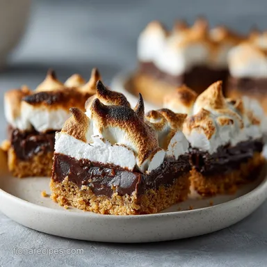 S'mores Cookie Bars for 24 Servings Recipe Card