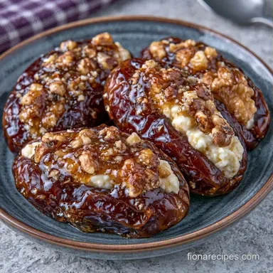 Goat Cheese Stuffed Dates in 15 Minutes Recipe Card