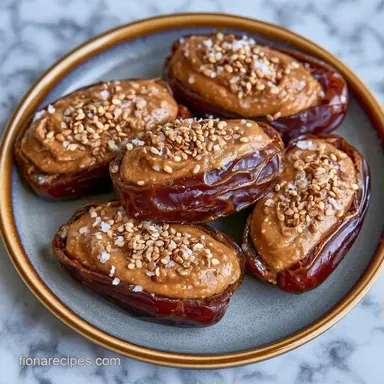 Seed Butter Stuffed Dates in 5 Minutes Recipe Card