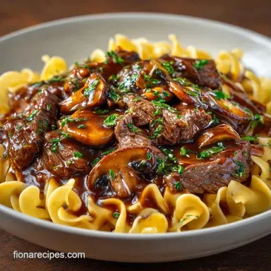 Beef Stroganoff in 30 Minutes Recipe Card
