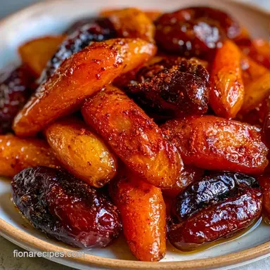 Spiced Roasted Carrots with Dates for 4 Recipe Card