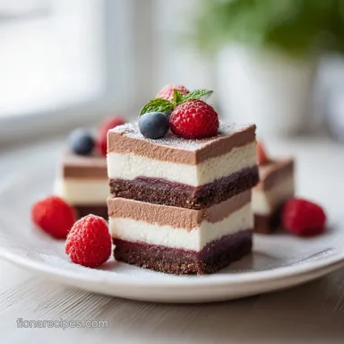 No Bake Dessert with Chocolate for 16 Servings Recipe Card