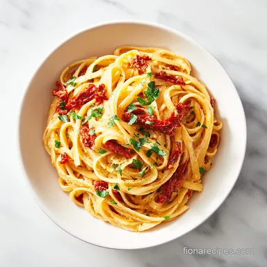 Vegan Creamy Sun Dried Tomato Pasta for 4