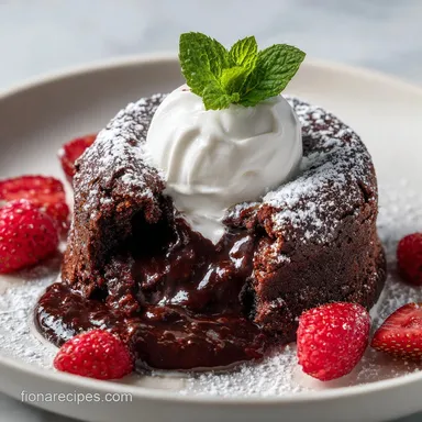 Chocolate Lava Cake Recipe for 4 Servings