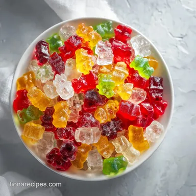 Viral Frozen Gummy Bears Recipe for 4 Servings Recipe Card