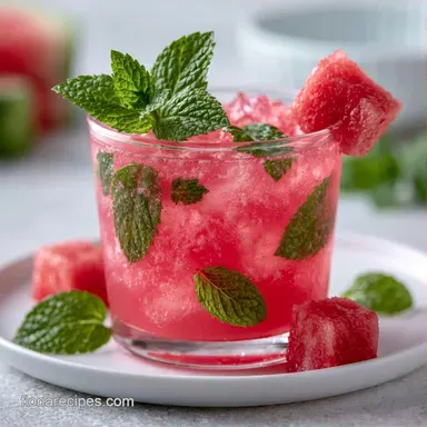 Watermelon Mint Lemonade in 15 Minutes Recipe Card