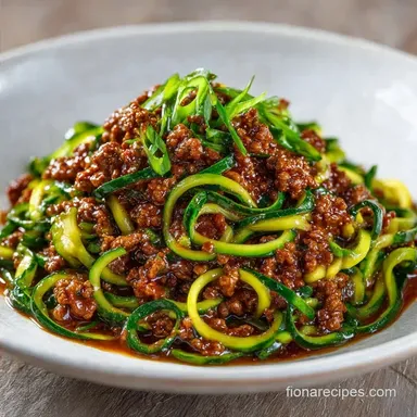 Zucchini Noodle Beef Stir Fry for 4