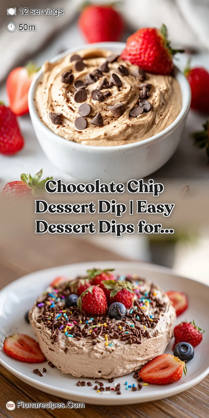 Close-up of melted chocolate chips in a creamy, warm dessert dip, showing rich brown textures.