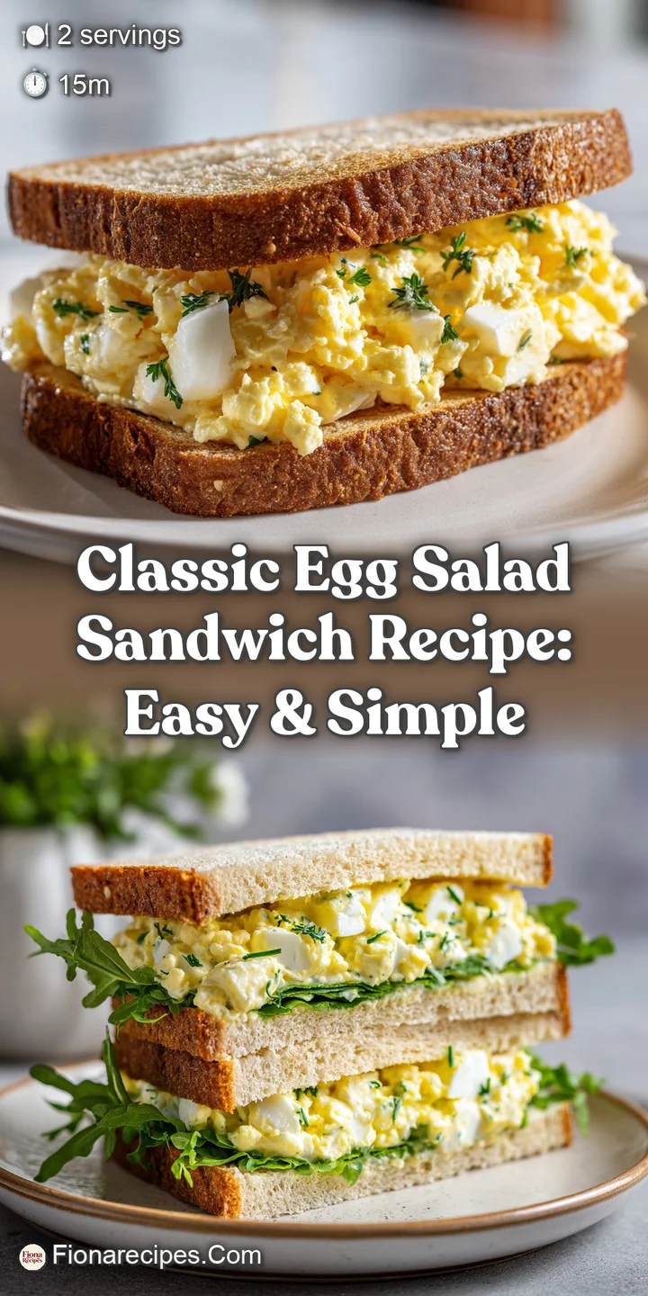 Close-up of a golden-crusted egg salad sandwich, revealing the creamy texture of the filling and vibrant green lettuce.