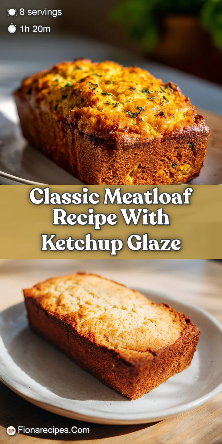 Close-up of meatloaf slice showing finely ground meat, herbs, and caramelized crust. The steam rises revealing tender, jui...