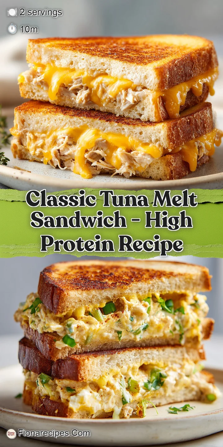 Close-up of a tuna melt showing the creamy, cheesy filling, flaky tuna, and toasted bread with slightly browned edges.